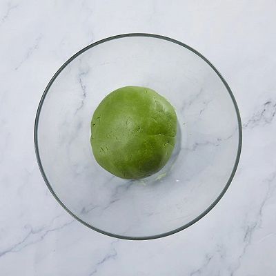 面团|抹茶奶黄流心月饼