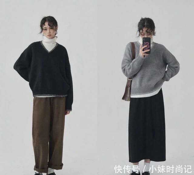 值得|值得参考的韩系欧尼秋冬穿搭, 上身低调显气质, 做个高冷女孩!