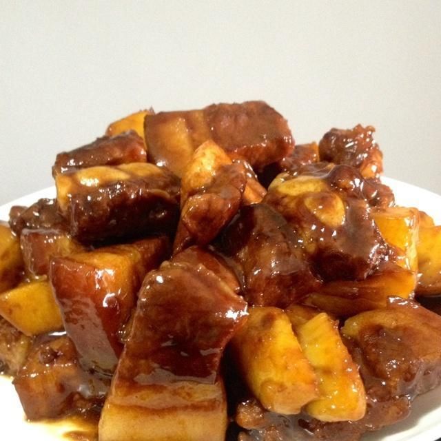 家常五花肉菜谱，菠萝红烧肉，肥而不腻，美味下饭，吃不够