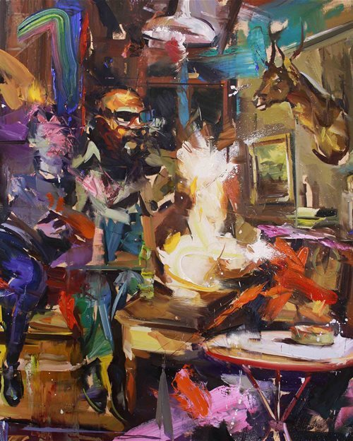 笔触&飞动激荡的色彩与笔触:英国当代画家保罗·莱特的新作