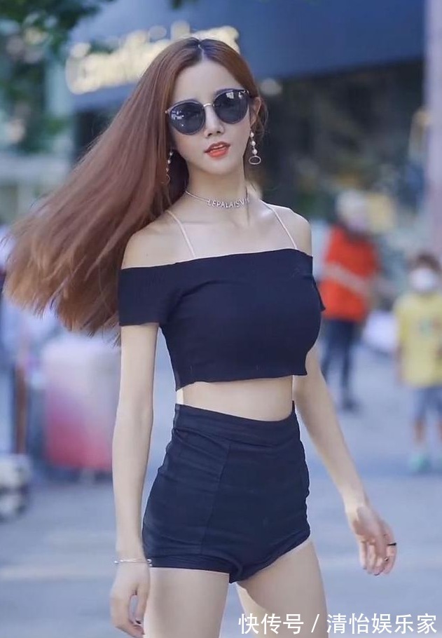 时尚 短裤时尚上衣搭配高腰短裤,明艳端庄,潇洒自信