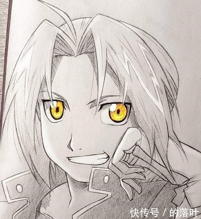 黑白色|画师大佬热衷黑白手绘,只在眼睛处涂颜色,却让动漫角色活了过来