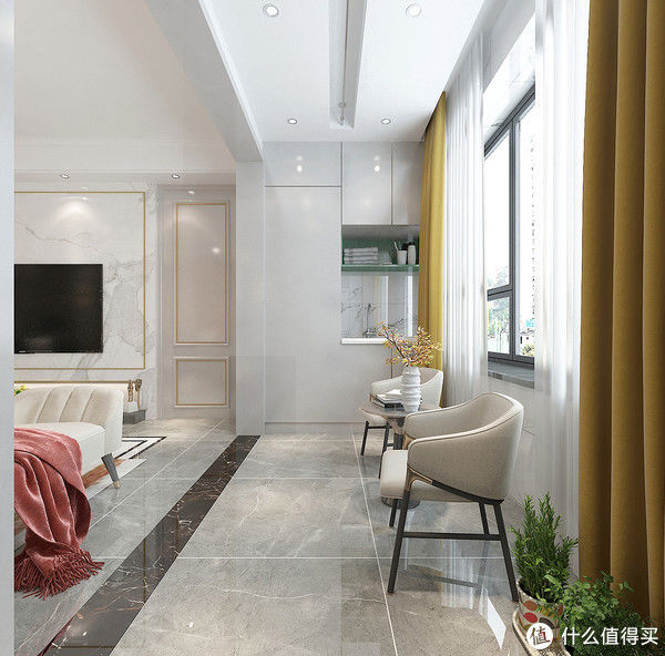 暖白色|看了她家的现代轻奢风，被彻底“治愈”了，打开房门就被惊艳到了