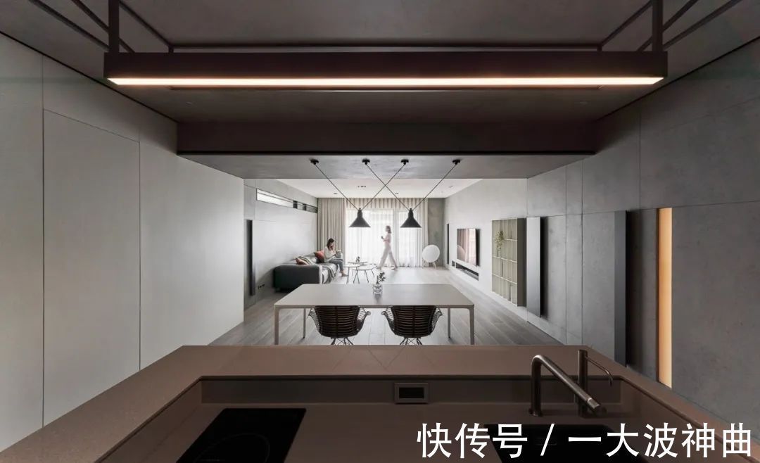 卧室|100㎡简约工业风,低调安静的水泥灰,装出别样高级的美