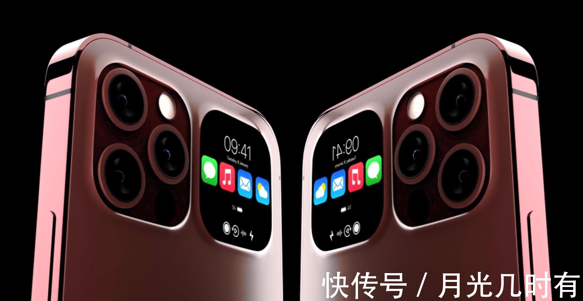 樱花粉|iPhone14Pro渲染图：OLED副屏+30W快充，新增樱花粉配色很吸睛