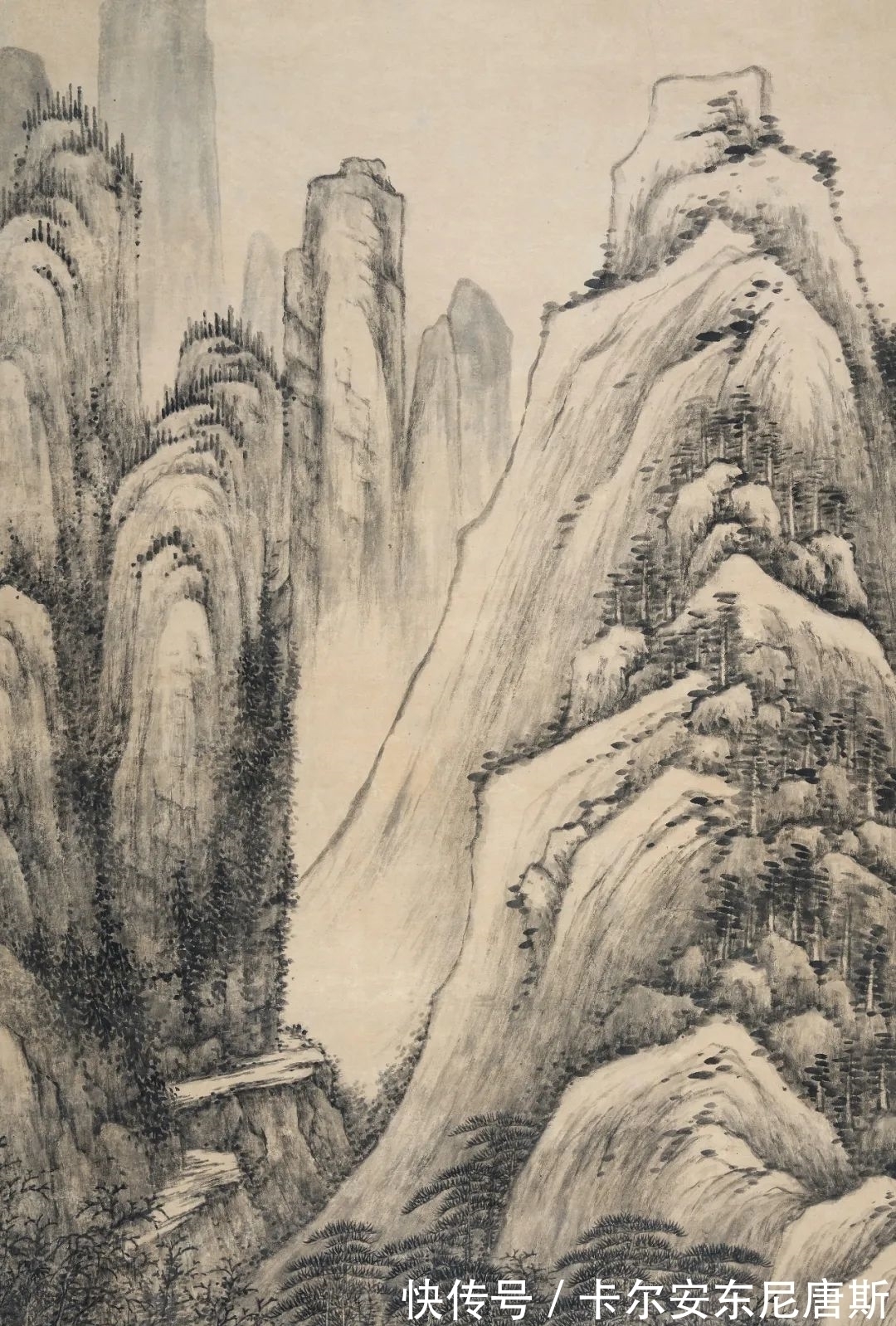 王石谷!师法自有神妙——黄鼎《万木奇峰图》与张宗苍《溪山幽远图》赏析