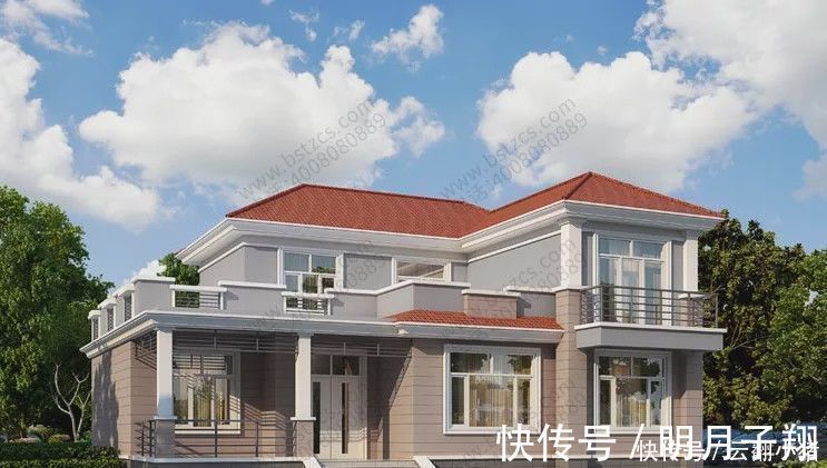 自建|造价25万二层自建别墅,外观简约好施工,超大露台设计,看了就想拥有