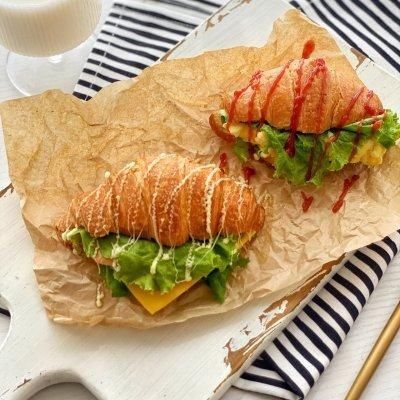 沙拉酱|#巨下饭的家常菜#可颂三明治