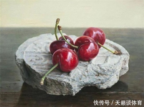樱桃#天才画家蔡杰,画4颗樱桃卖了19万,放大5倍后,网友:令人流口水
