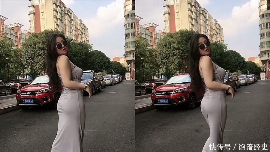 小姐姐|有肉肉的小姐姐穿着背心连衣裙,气势令人迷了路