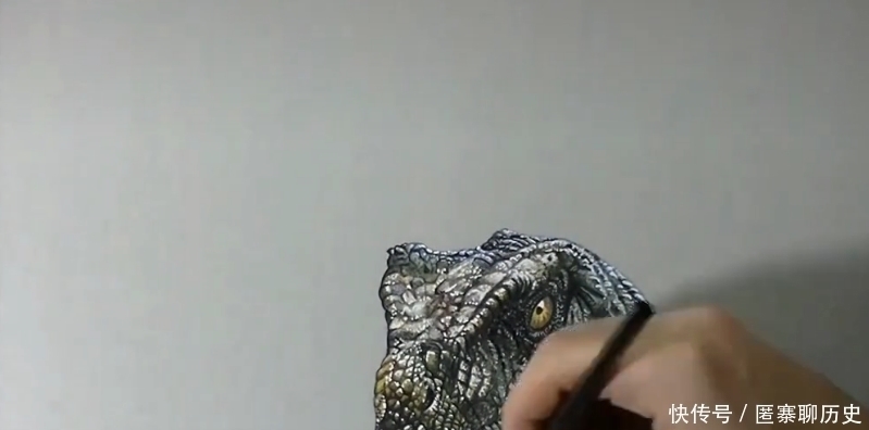 美术生手绘|美术生手绘3D恐龙,开始不相信,作品完成后:乔治的最爱