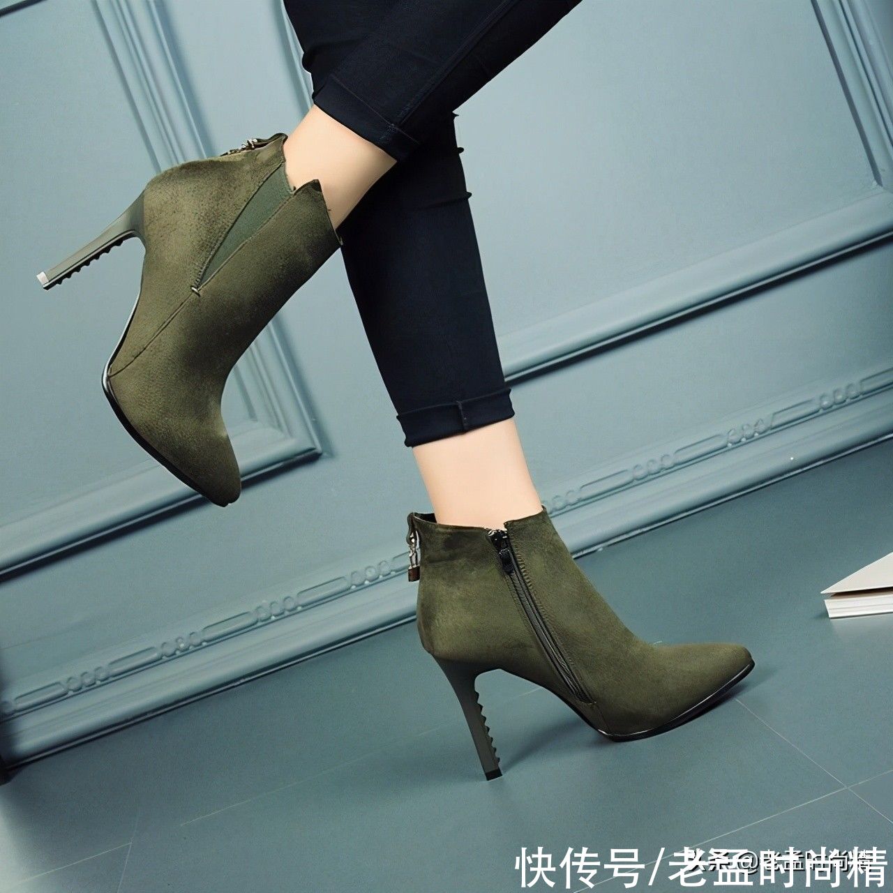 35岁左右的小粗腿女人，过年就穿这样的短靴，显瘦显高