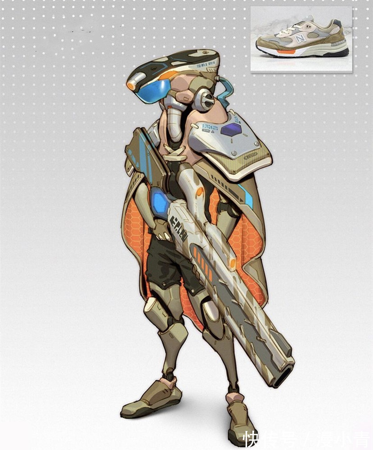 画师|当运动鞋化身二次元形象，机械与运动的融合，鞋子自己也能行走