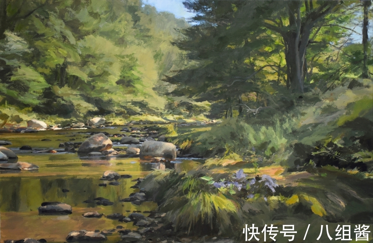 艺术#如此佳作,怎能一个“美”字能够概括——休斯的户外风景画艺术