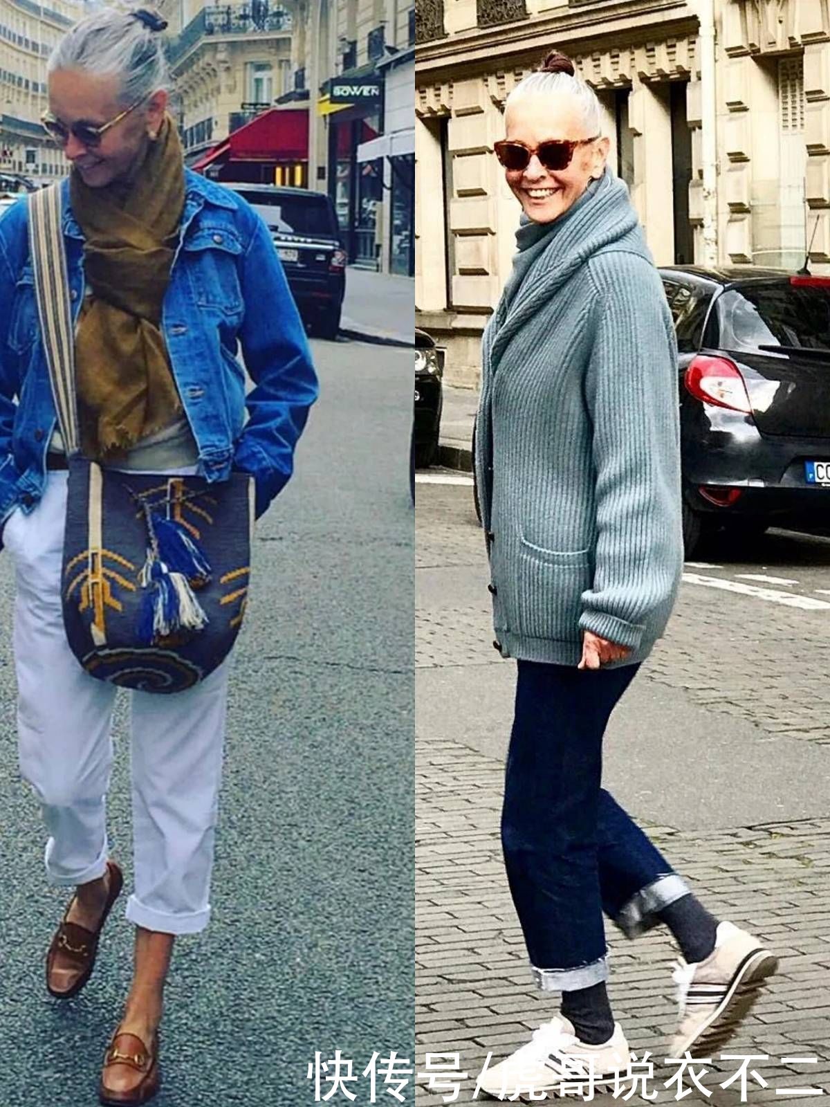 这位70岁的奶奶太励志，从素人到时尚咖，长皱纹腰腹圆润也时尚