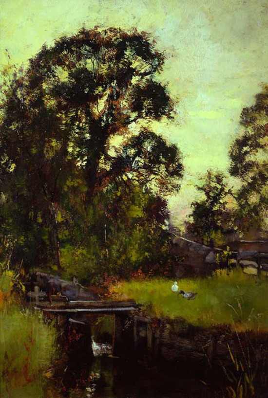 耶德金!诗情画意的田园生活,英国印象派画家耶德金的唯美油画