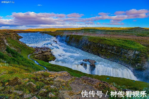 水电站|冰岛著名的“黄金瀑布”，激流倾注，气势磅礴，还流传着感人故事