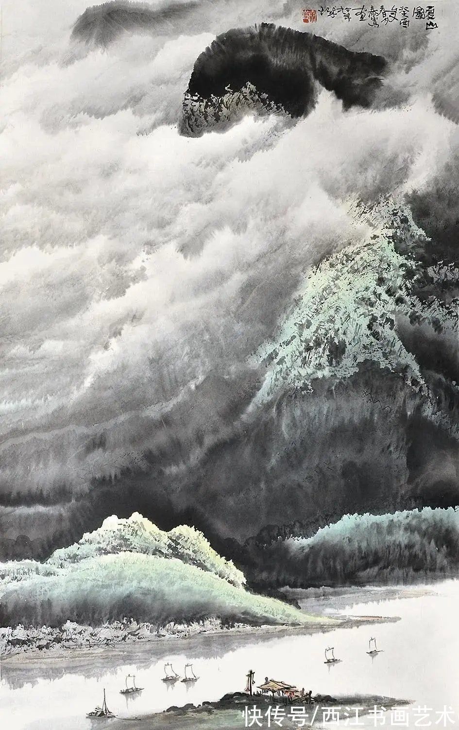 云山!春晚绿野秀 岩高白云屯:这位岭南派画家笔下的云山雾海,厉害了