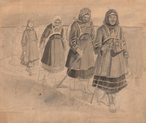 创作稿|20世纪俄罗斯绘画大师布布诺夫·亚历山大·帕夫洛维奇创作手稿精选