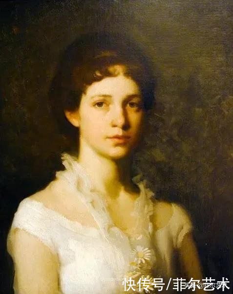 人物|空灵的天使，精美绝伦~雅培·翰德逊·泰勒女性人物油画作品欣赏