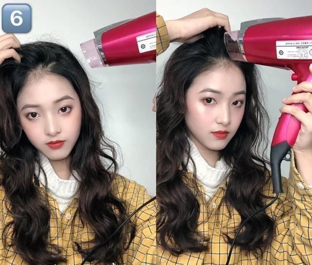 蓬松|厌倦“黑长直”发型不用卷发棒的教程,10分钟拥有蓬松卷发