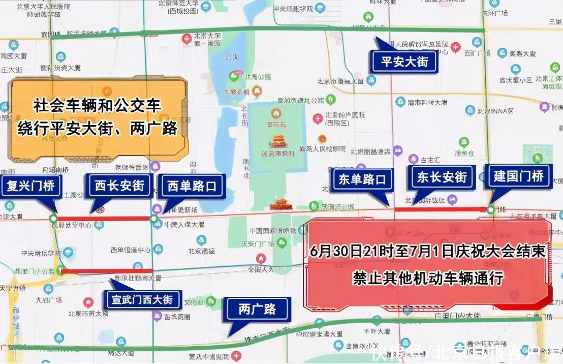 慶祝大會結束前 長安街部分路段及宣武門西大街禁止車輛通行 中國熱點
