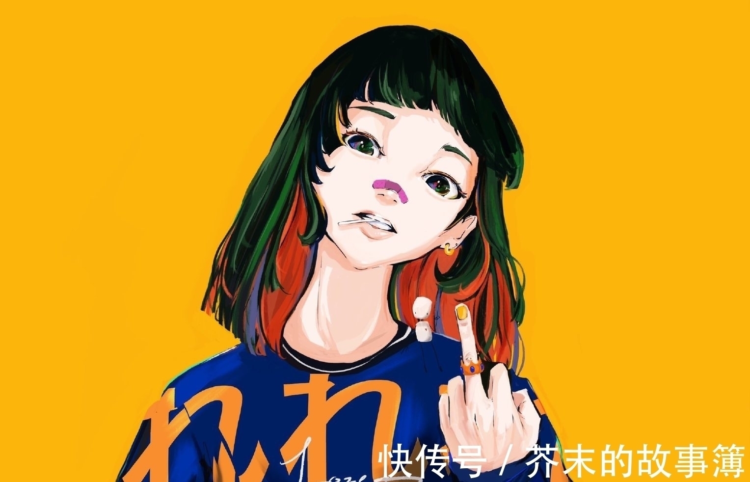 插画师!一眼惊艳的人物角色手绘插画,用来做头像也很nice