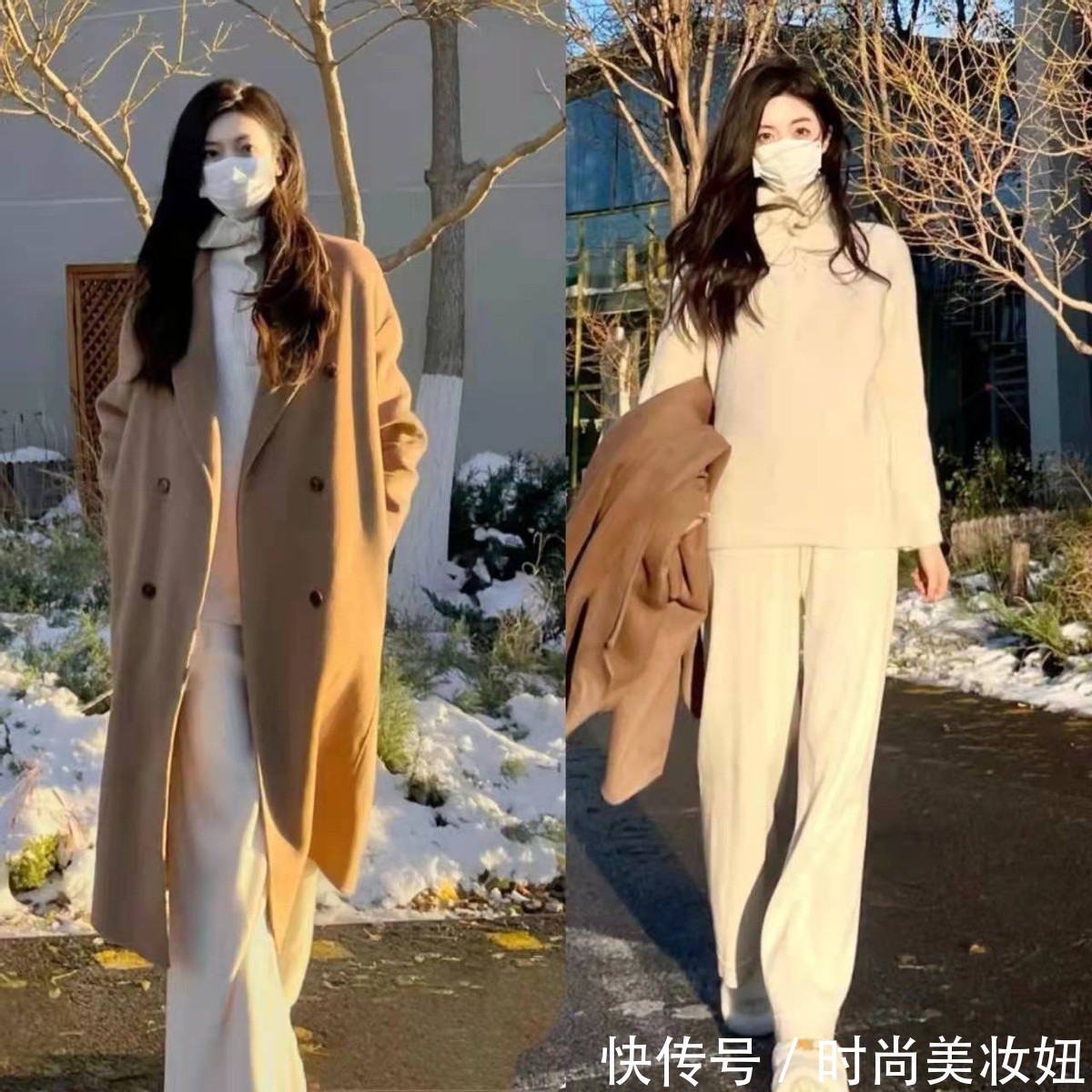 穿着 “大衣+高领毛衣”,才是冬季最实用的穿搭,高级大气又保暖