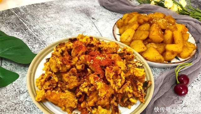 我和老爸的午餐,2个人2道菜有荤有素,老爸2碗米饭都没够吃