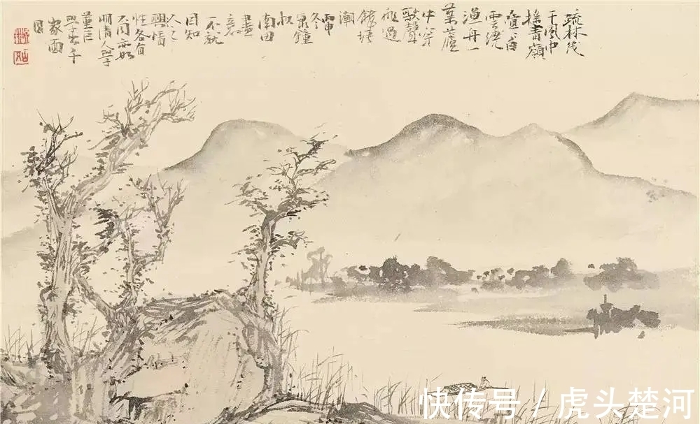 水墨山水画#中国美院|萧散简淡,以画悟道,林海钟水墨山水画