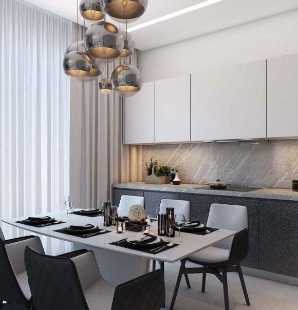 三房|全屋平面吊顶真不错,餐厅包进厨房更实用,很高级的三房装修设计