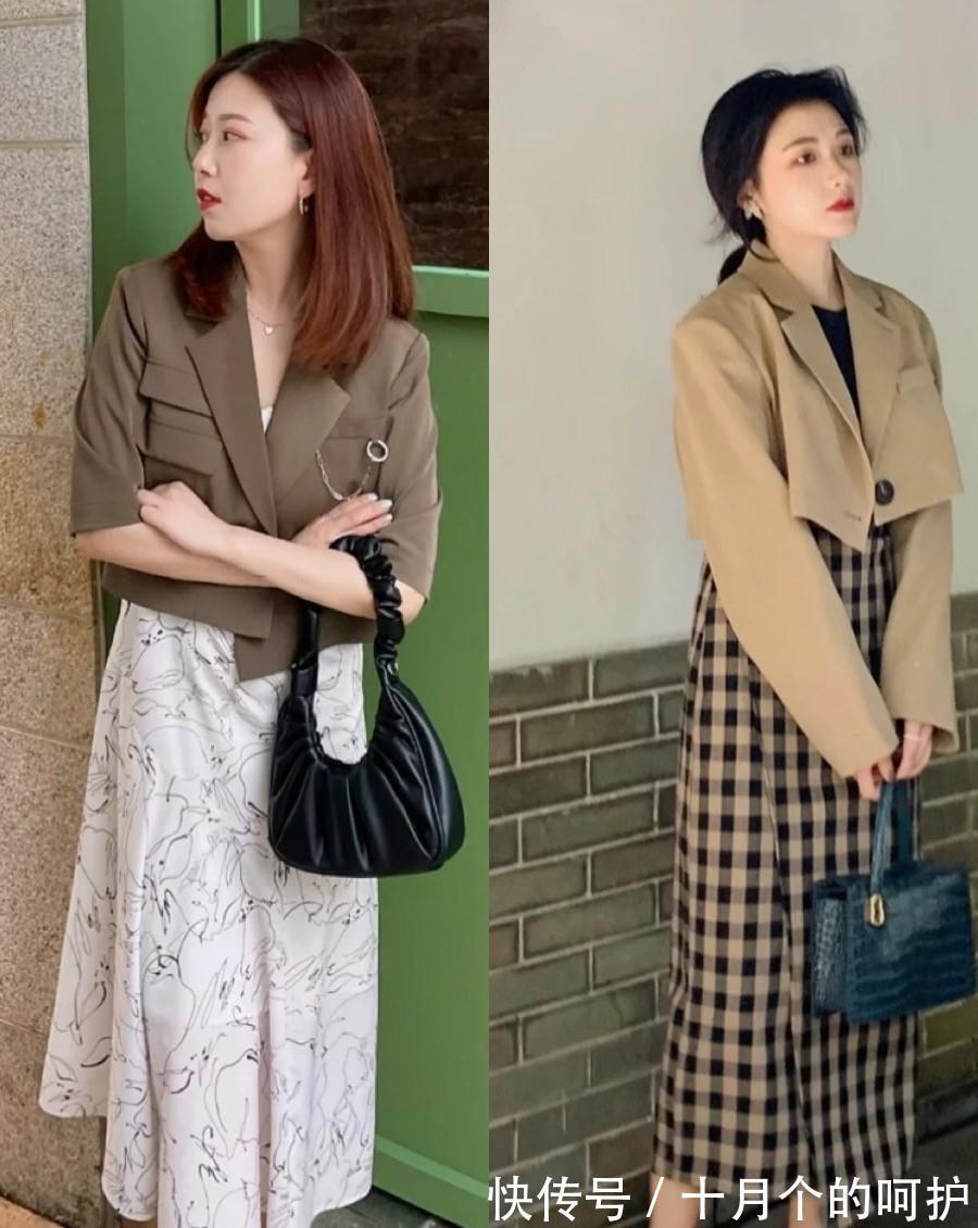 亮点 怪不得女人下班后也爱穿西装了,今年流行的半截西装,时髦又显高