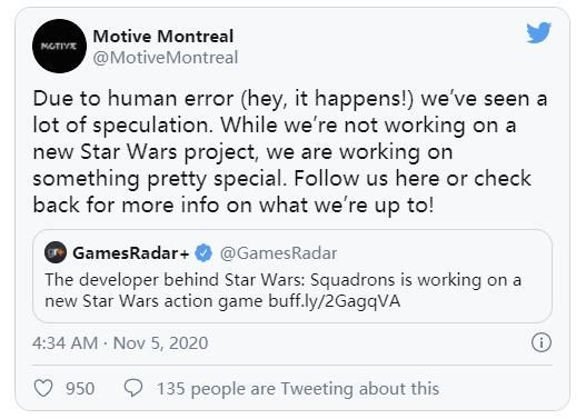 EA|EA Motive工作室没有开发新星战游戏 但新项目很特别