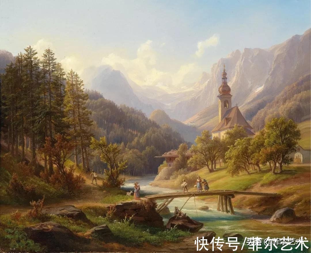 艺术家$高山风景~奥地利艺术家安东·希弗风景油画(高清)作品欣赏