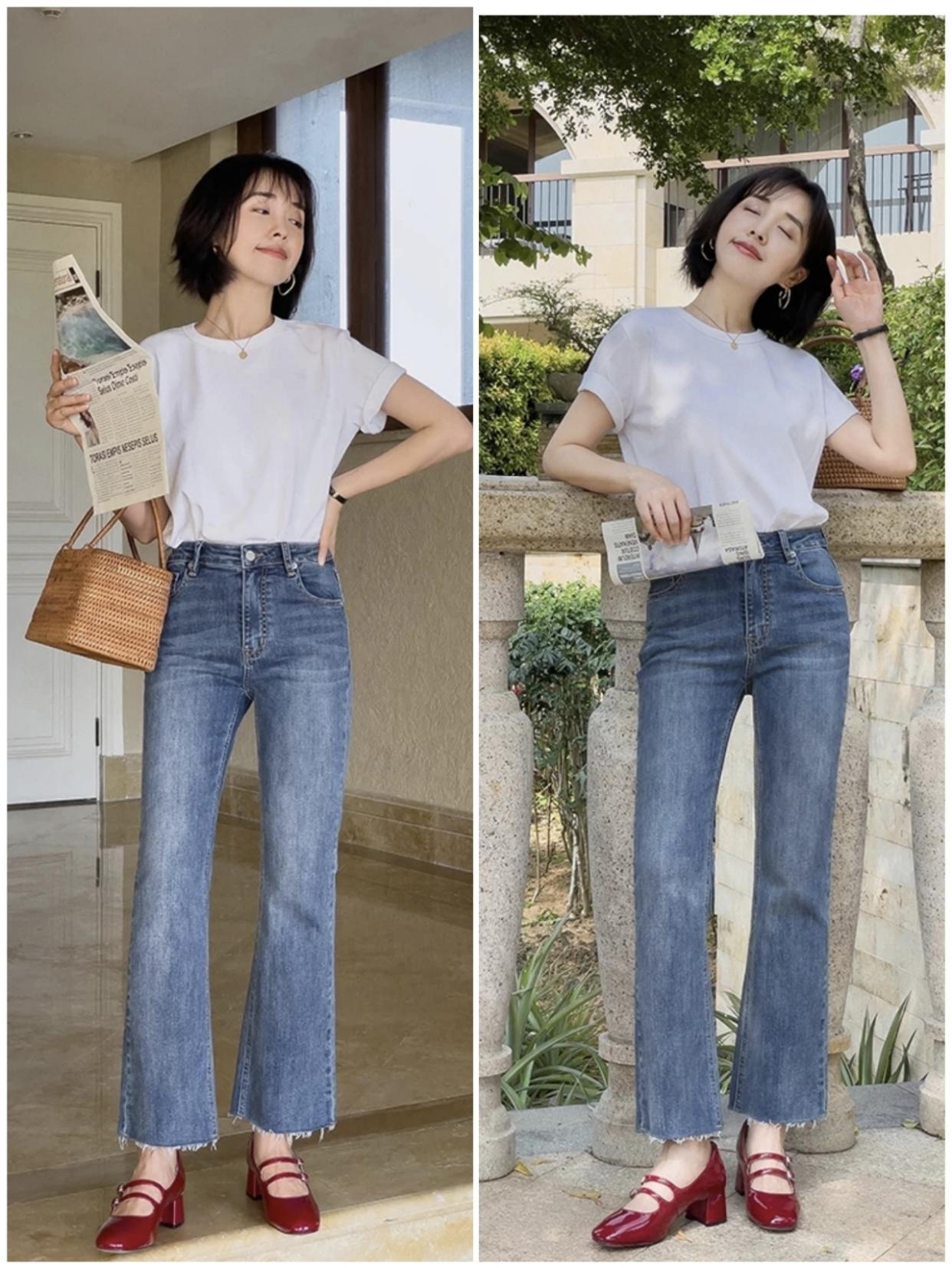 显瘦|“短袖T恤+半身裙”这也太配了吧!显白显瘦,太适30岁的女人了