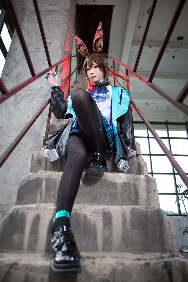 小可爱|cos:兽耳阿米娅,想做一个安静的小可爱