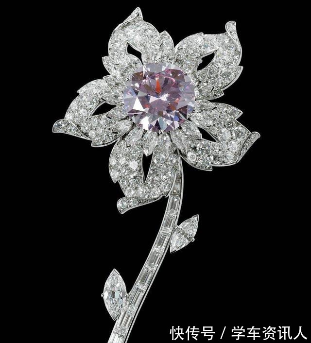 珠宝!粉红美钻送公主,成全女王少女心,莉莉贝特的这枚花型胸针不简单!