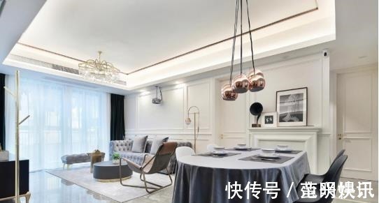 轻奢|115㎡美式轻奢住宅,沉稳华丽大气,还有这么大的衣帽间!