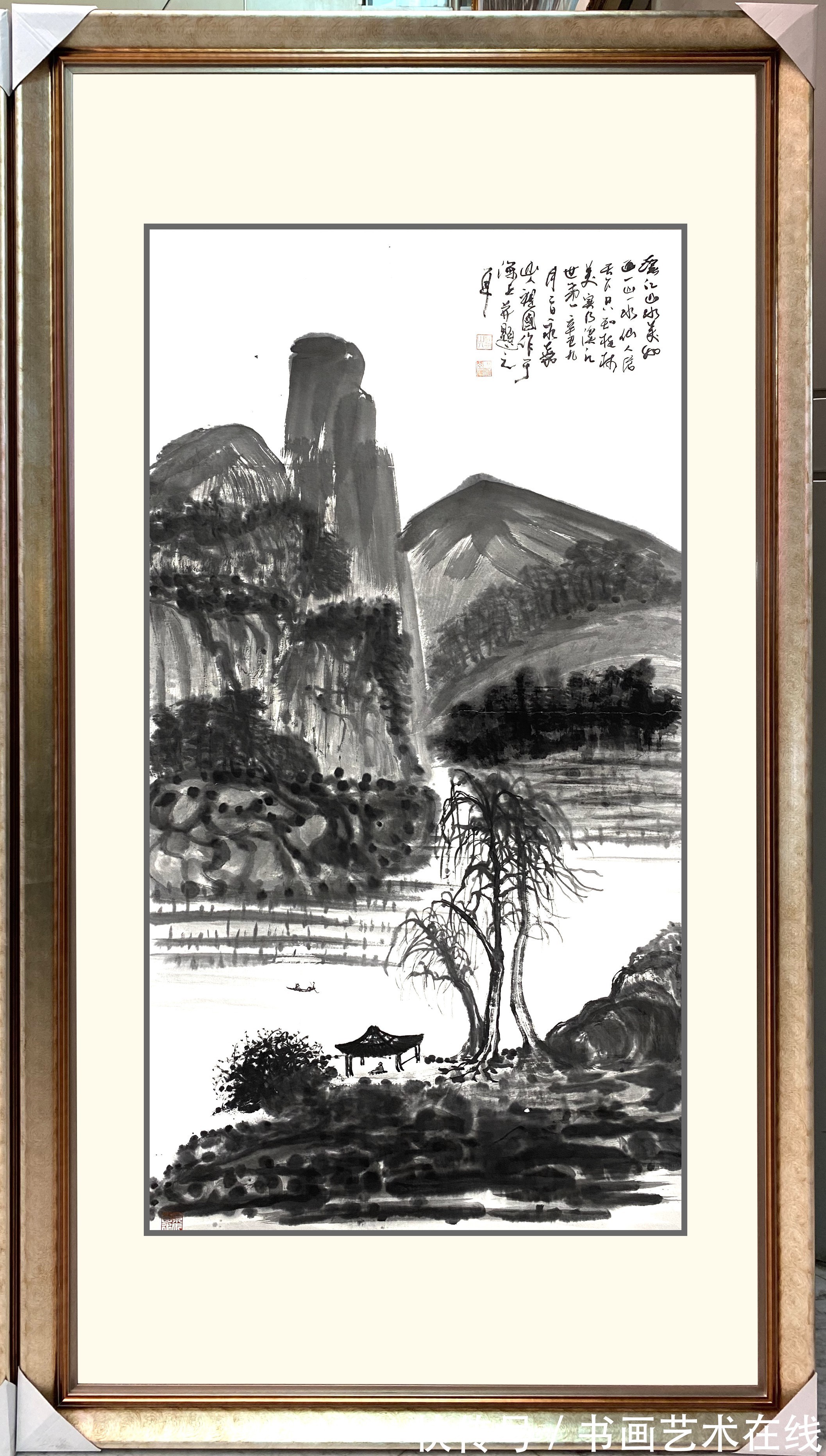 朱祖国#受到市场热烈追捧的当代山水画派大家朱祖国山水画作品