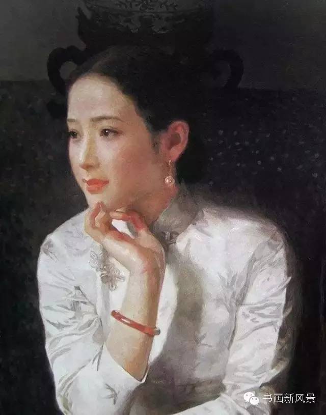 旗袍|油画中的旗袍美女，典雅端庄，极富东方韵味