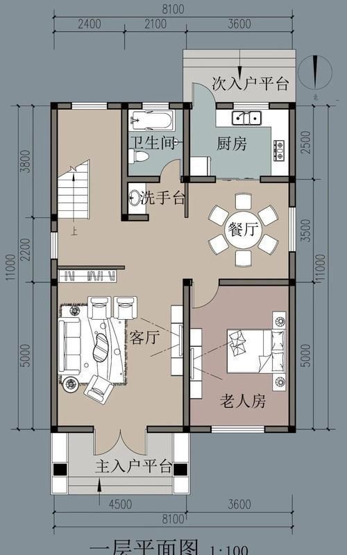 区别|两套面宽8米的农村二层别墅,一套3室一厅,一套5室1厅,区别在哪