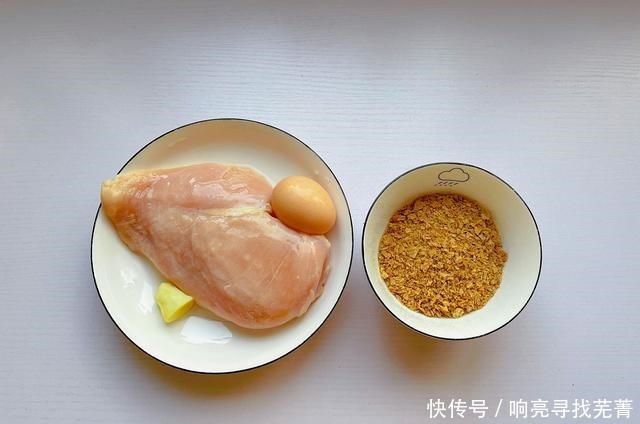 燕麦和鸡胸肉搭配，做美味的煎饼，低脂又解馋，常吃它想胖都难！