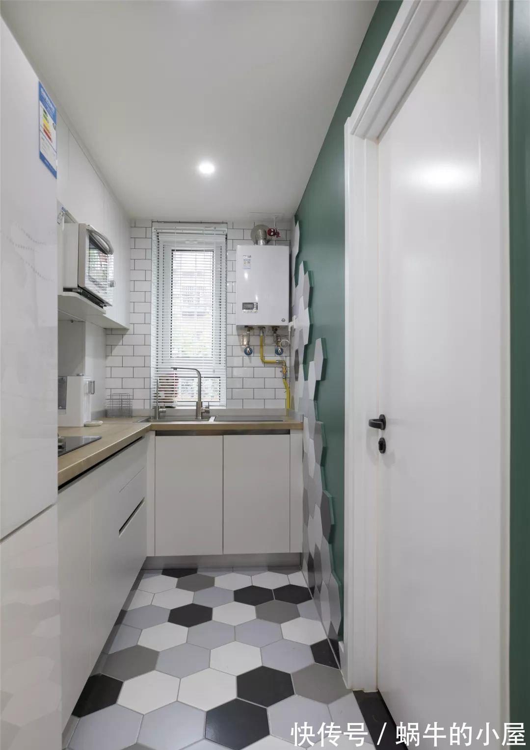 客餐厅|67平北欧风小户型二居室,舍弃茶几用餐桌代替,更加清新舒适