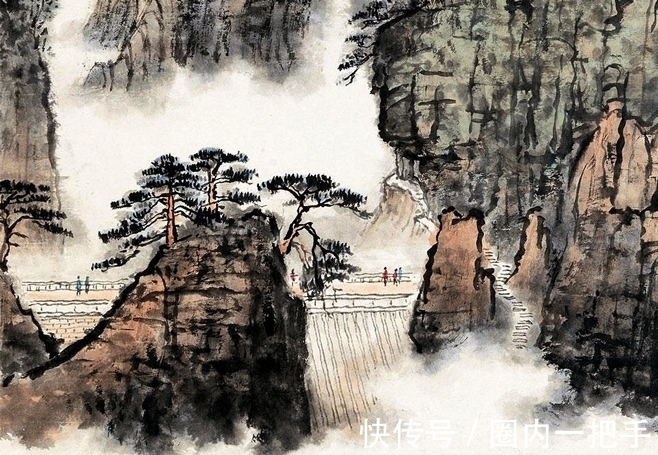 国画!壮美山河如画卷,钱松喦绘《江山胜概》