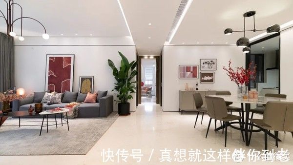 客厅|他家190㎡,坚持拆掉一面墙,装修后,满屋子的高级感,藏不住了