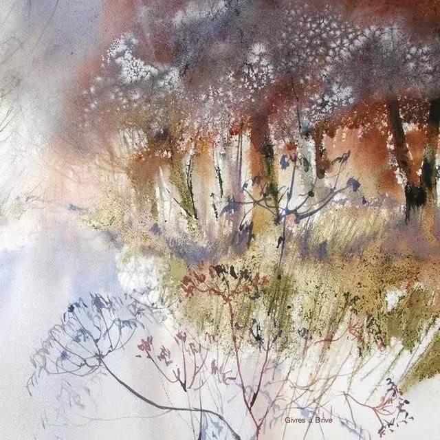 东方$富有诗意的水彩,带着东方水墨的质感,果真是妙啊