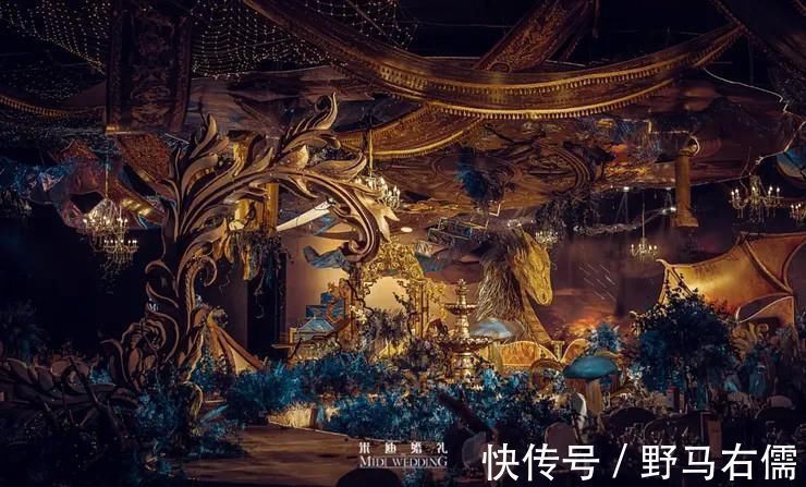 中世纪@用浓烈的色彩和精美的造型,带你感受一场沉浸式的北欧神话婚礼