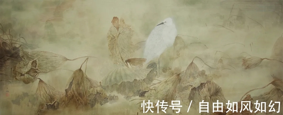 中国画#一种近似于油画的效果,却有着中国画的诗意韵律|王旭花鸟画