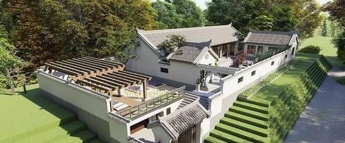 四合院|牛75万自建最美四合院，白墙黛瓦，庭院幽深，堪称传世之院