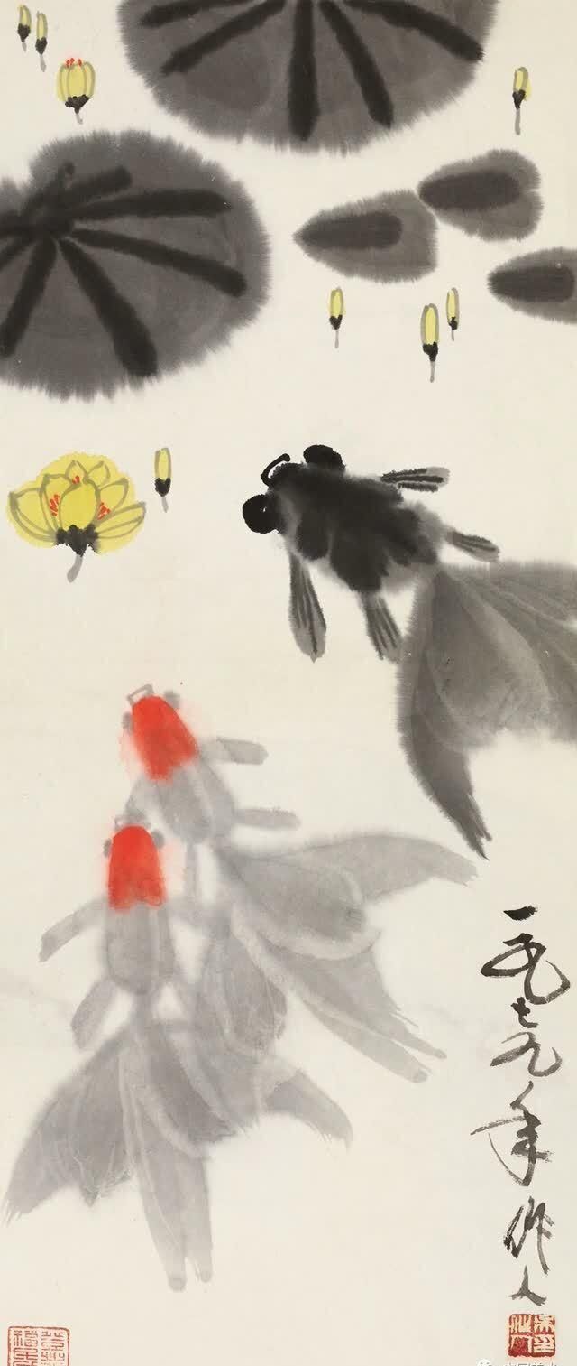 画家|吴作人教你画金鱼风格是画家自己的面貌,既不故弄虚玄,也不套袭仿效